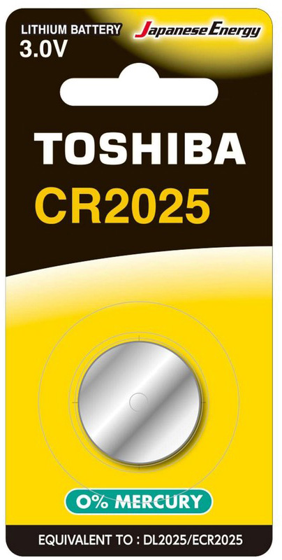 Pilha Lithium CR2025 3V - TOSHIBA