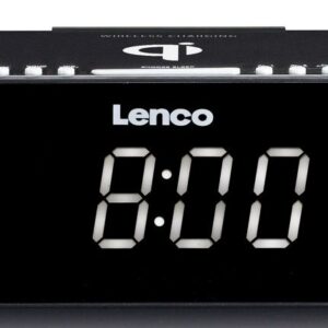 Rádio Despertador USB + Carregador Wireless CR 550 1,2 (Preto) - LENCO