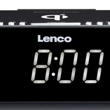 Rádio Despertador USB + Carregador Wireless CR 550 1,2 (Preto) - LENCO