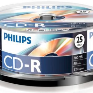 Pack 25x CD-R 80min 700MB 52x - PHILIPS