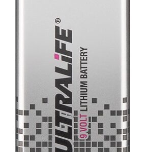Pilha de Lithium 9V 6LR61 Alta Duração (8 a 10 anos) - ULTRALIFE