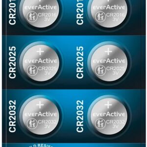 Pack 8x Pilhas Botão Lithium (CR2016/2025/2032) - everActive