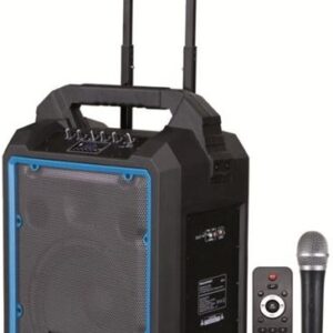 Coluna Port?til Amplificada Pro300 10 300W c/ Bateria + Microfone Serie Pro - COOLSOUND