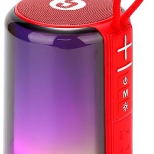 Coluna Portátil Bluetooth Light Boom 5W c/ Rádio FM (Vermelho) - COOLSOUND
