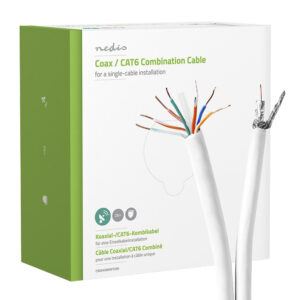 Bobine Cabo Duplo Coaxial RG58 / CAT6 (50 mts) - NEDIS