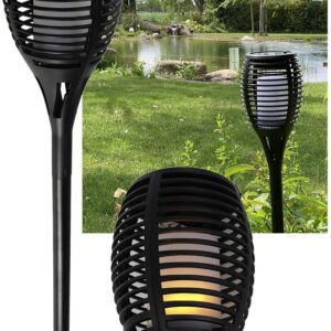 Luz Solar LED p/ Jardim Efeito CHAMA c/ Espig?o (59cm)
