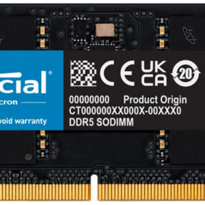 Mem?ria RAM SO-DIMM 8GB (1x8GB) DDR5-4800MHz CL40 - CRUCIAL