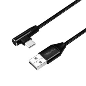 Cabo USB C 90º Macho - USB A Macho (1 metro) - LOGILINK
