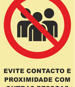 Sinal de Proibi??o de Contacto ou Proximidade - Fotoluminescente (150mmx200mm)