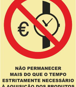Sinal de Proibição de Exceder Limite de Tempo - Fotoluminescente (150mmx200mm)