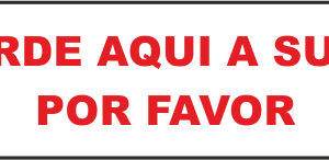 Sinal Delimitador de Espera (80 x 950 mm) - Autocolante Chão