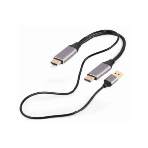 Cabo Adaptador Gembird Ativo 4K de HDMI Macho para DisplayPort Macho 2.0Mt Preto