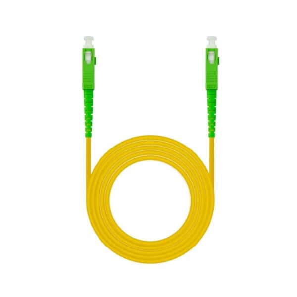 Cabo Fibra Ótica Nanocable SC/APC-SC/APC Monomodo LSZH 2 Metros Amarelo