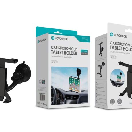 Suporte Universal de Tablet para Carro Z-019 com Ventosa – Rotação 360º, para 7''-11'', Fixação Segura