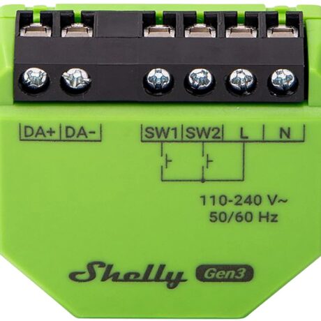 Módulo Controlador Dimmer Gen3 Inteligente Bluetooth/Wi-Fi p/ Iluminação Dali - Shelly Dimmer Gen3