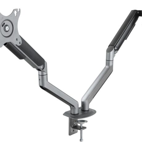Suporte de Mesa Duplo c/ Mola p/ Ecrã 17 a 32 9Kg (Cinzento/Preto) - TOOQ