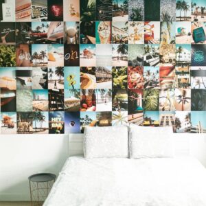 Decoração de 100 Fotos Miami p/ Parede - FLAMINGUEO