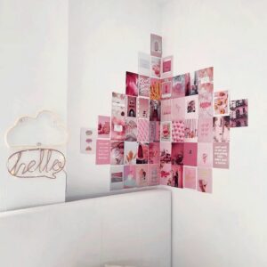 Decoração de 50 Fotos Pink Ocean Lite p/ Parede - FLAMINGUEO