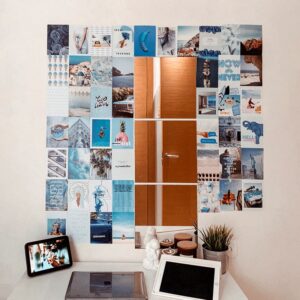 Decora??o de 50 Fotos Blue Ocean Lite p/ Parede - FLAMINGUEO