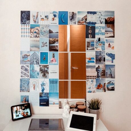 Decoração de 50 Fotos Blue Ocean Lite p/ Parede - FLAMINGUEO