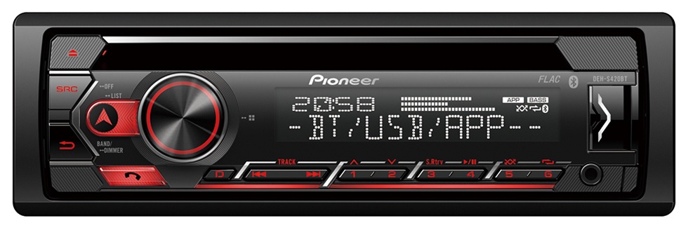 Auto Rádio RDS AM/FM 4x 50W MOSFET CD-RW/USB/AUX/BLUETOOTH Android - Pioneer