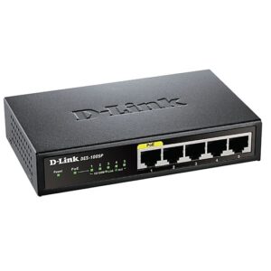 Switch de Rede Não-Gerido Fast Ethernet 100 Mbit/s PoE Preto (5 portas) - D-LINK