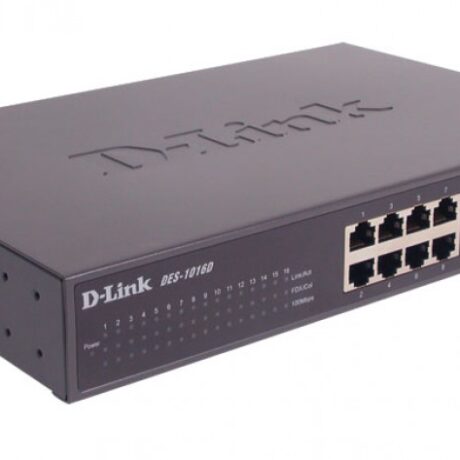 Switch de Rede Não-Gerido Fast Ethernet 100 Mbit/s Preto (16 Portas) - D-LINK
