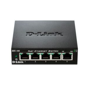 Switch de Rede N?o-Gerido Fast Ethernet 100 Mbit/s Preto (5 Portas) - D-LINK