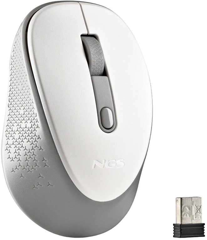 Rato RF Wireless Ótico DEW 1600DPI (Branco) - NGS