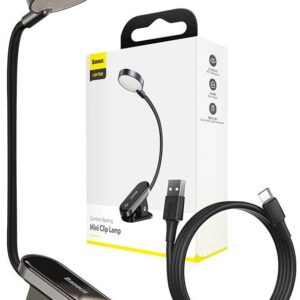 Candeeiro de Secretária LED Comfort Reading Flexível c/ Clipe (Preto) - BASEUS