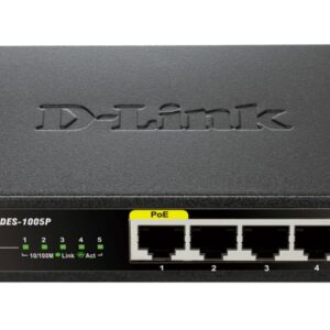Switch de Rede Fast Ethernet 100 Mbit/s PoE Preto (5 portas) - D-LINK