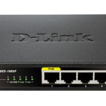 Switch de Rede Fast Ethernet 100 Mbit/s PoE Preto (5 portas) - D-LINK