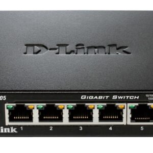 Switch de Rede N?o-Gerido L2 Gigabit Ethernet 1000 Mbit/s Preto (5 Portas) - D-LINK
