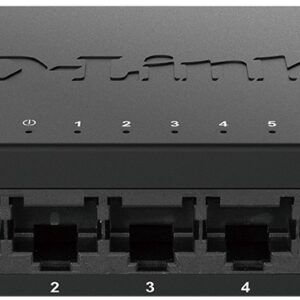 Switch de Rede N?o-Gerido 5 Portas Gigabit (Preto) - D-LINK
