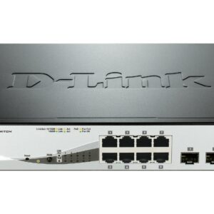 Switch de Rede Gerido L2 Gigabit Ethernet 1000 Mbit/s PoE Preto (8 Portas) - D-LINK