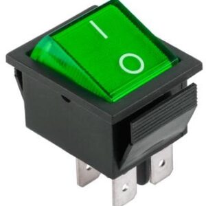 Interruptor Bipolar 2C - 2P 16A - 250V - Verde Luminoso