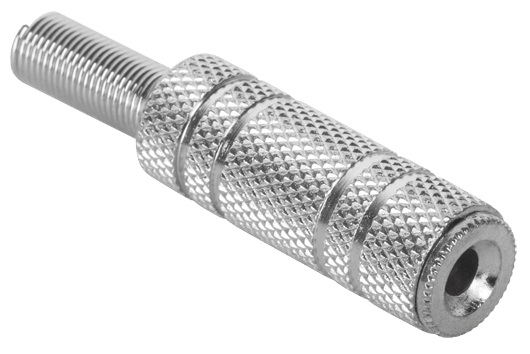 Ficha Jack 3,5mm Fêmea Mono - Metálica