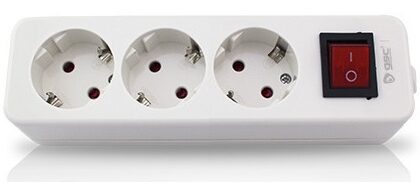 Tomada Tripla c/ Interruptor s/ Fio 16A - GSC