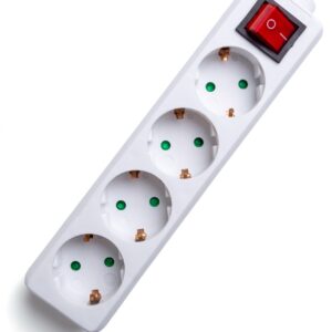 Tomada Quadrupla c/ Interruptor s/ Fio