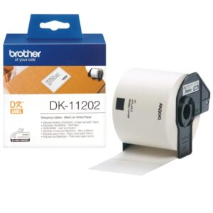 Etiquetas Preto sobre Branco DK - Brother DK-11202