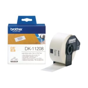 Etiquetas Preto sobre Branco DK-11208 p/ Etiquetadoras - Brother