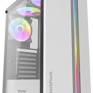 Caixa ATX DK151 LED + 3 Ventoinhas RGB (Branco) - DARKFLASH
