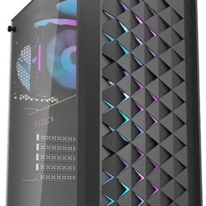 Caixa ATX DK351 + 4 Ventoinhas RGB (Preto) - DARKFLASH