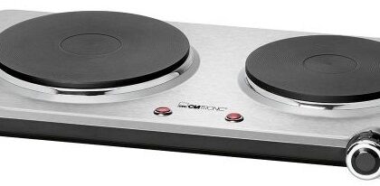 Placa Eléctrica Dupla DKP 3668 1500W (Inox) - CLATRONIC