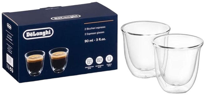 Conjunto Copos de Café Cappuccino 90ml (Pack2) - DELONGHI