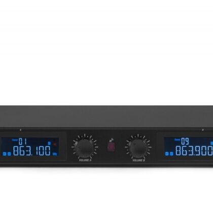 Central 2 Microfones de Mão UHF Digital 20 Canais s/ Fios (PD632H) - Power Dynamics