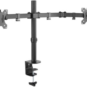Suporte de Secret?ria Horizontal p/ Duplo Monitor de 13~32 (Preto) - NAPOFIX