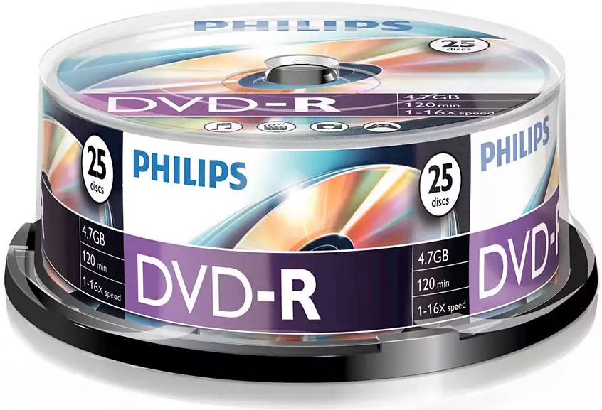 Pack 25x DVD-R 4.7GB 16x - PHILIPS