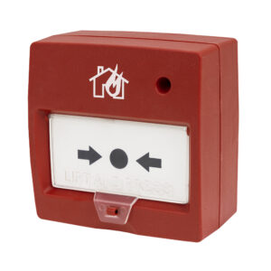 Botão de Alarme de Incêndio Rearmável c/ LED (Vermelho)