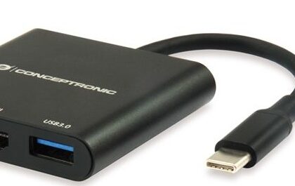 Conversor Docking Station USB-C 3-EM-1 - HDMI - CONCEPTRONIC